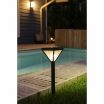 Solar lamp Galix 25 lm Black Stainless steel