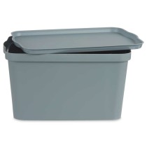 Boîte de rangement avec couvercle Kipit TP596-2 Gris Plastique 24 L 29,3 x 24,5 x 45 cm (6 Unités)