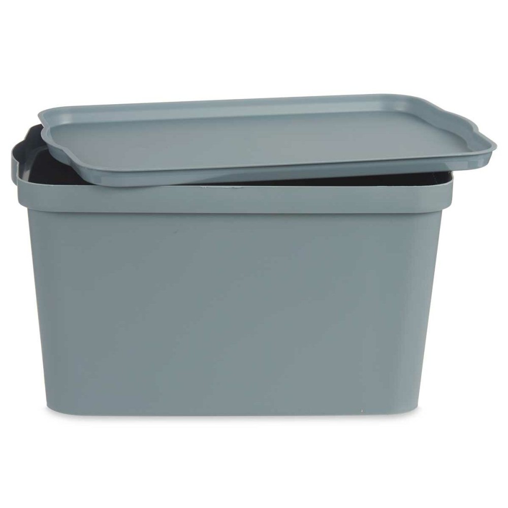 Storage Box with Lid Kipit TP596-2 Grey Plastic 24 L 29,3 x 24,5 x 45 cm (6 Units)