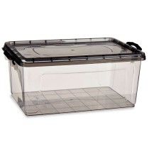 Boîte de rangement avec couvercle Kipit TP547-2 Anthracite Plastique 22 L (6 Unités)