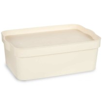 Aufbewahrungsbox mit Deckel Kipit TP593-4 Creme Kunststoff 6 L 21,5 x 11 x 31,5 cm (12 Stück)