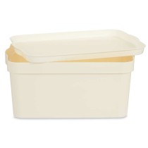 Aufbewahrungsbox mit Deckel Kipit TP594-4 Creme Kunststoff 7,5 L 21,5 x 14,5 x 32 cm (12 Stück)