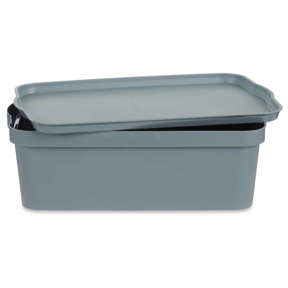 Boîte de rangement avec couvercle Kipit TP595-2 Gris Plastique 14 L 29,5 x 14,3 x 45 cm (12 Unités)