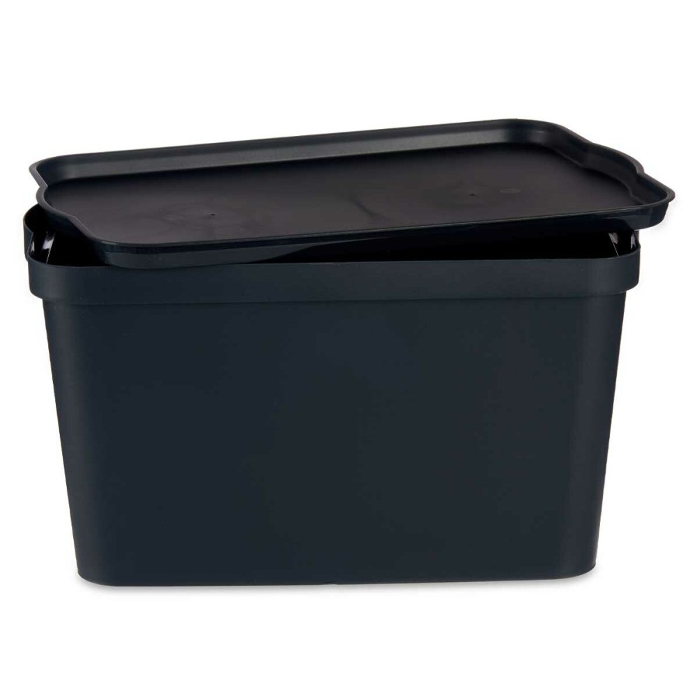 Storage Box with Lid Kipit TP596-1 Anthracite Plastic 24 L 29,3 x 24,5 x 45 cm (6 Units)