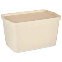 Boîte de rangement avec couvercle Kipit TP596-3 Crème Plastique 24 L 29,3 x 24,5 x 45 cm (6 Unités)