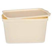 Boîte de rangement avec couvercle Kipit TP596-3 Crème Plastique 24 L 29,3 x 24,5 x 45 cm (6 Unités)