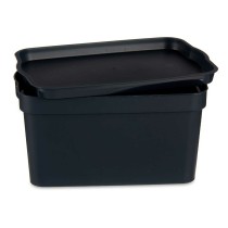 Boîte de rangement avec couvercle Kipit TP592-1 Anthracite Plastique 2,3 L 13,5 x 11 x 20 cm (24 Unités)