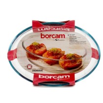 Serving Platter Pasabahce Borcam Oval 1,5 L 18 x 6 x 26 cm (10 Units)