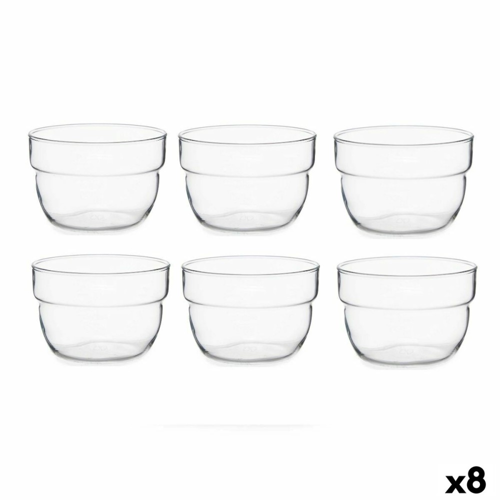 Set of bowls Pasabahce Motto Transparent Glass 200 ml (8 Units)