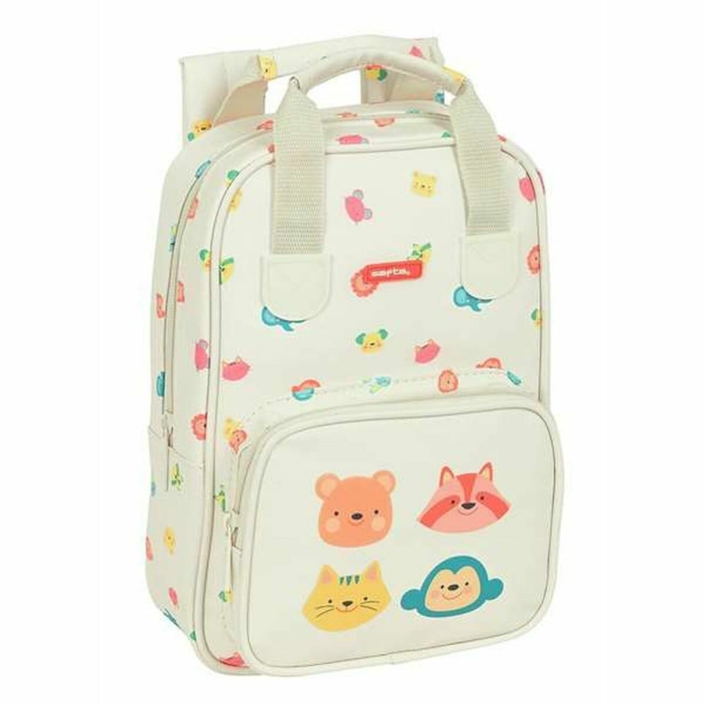 Kinderrucksack Safta Cabecitas Creme 20 x 28 x 8 cm