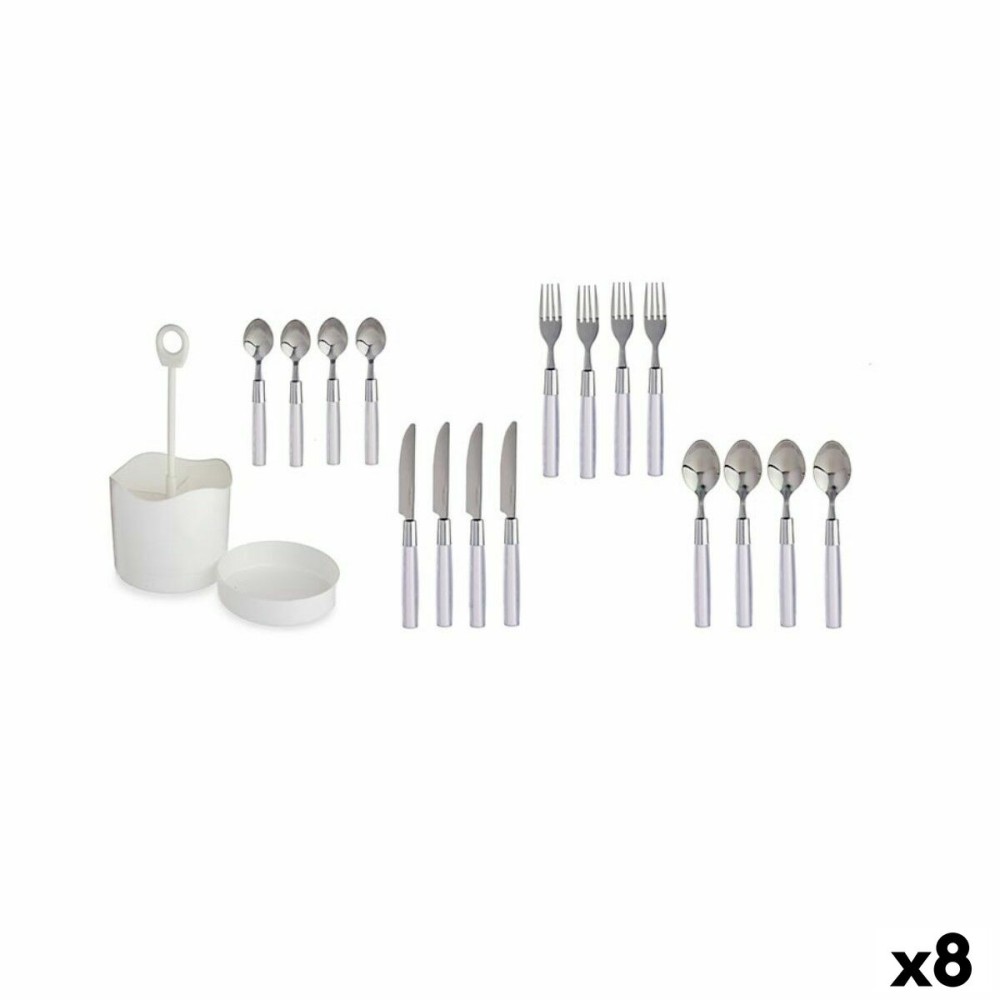 Cutlery Set Kinvara HQ233H10 White Stainless steel (8 Units)