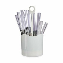 Ensemble de Couverts Blanc Acier inoxydable (8 Unités)