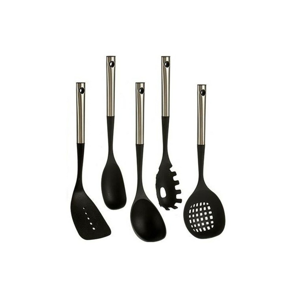 Ensemble d'ustensiles de cuisine Kinvara KT171055S-S5 Noir Plastique 8,5 x 35 x 20,5 cm (6 Unités)