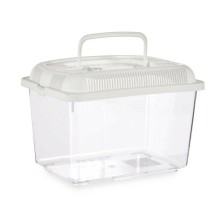 Bocal à poisson Avec poignée Moyen Blanc Plastique 3 L 17 x 16 x 24 cm (12 Unités)