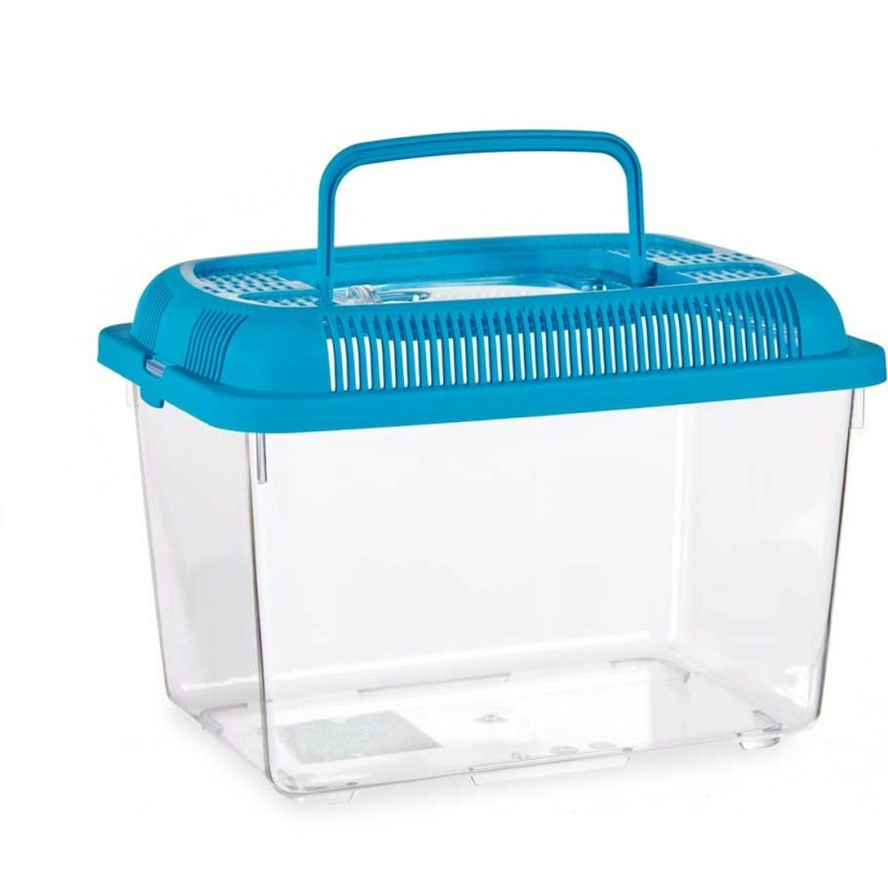 Bocal à poisson Avec poignée Moyen Bleu Plastique 3 L 17 x 16 x 24 cm (12 Unités)