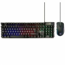 clavier et souris Ewent PL3201 Noir Multicouleur Espagnol Qwerty