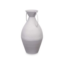 Vase Grey Steel 22 x 43 x 22 cm (4 Units)