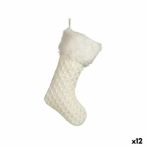 Christmas bauble Christmas Stocking White 28 x 4 x 46 cm (12 Units)