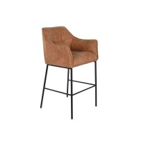 Hocker DKD Home Decor Schwarz Camel Metall 59 x 60 x 107 cm