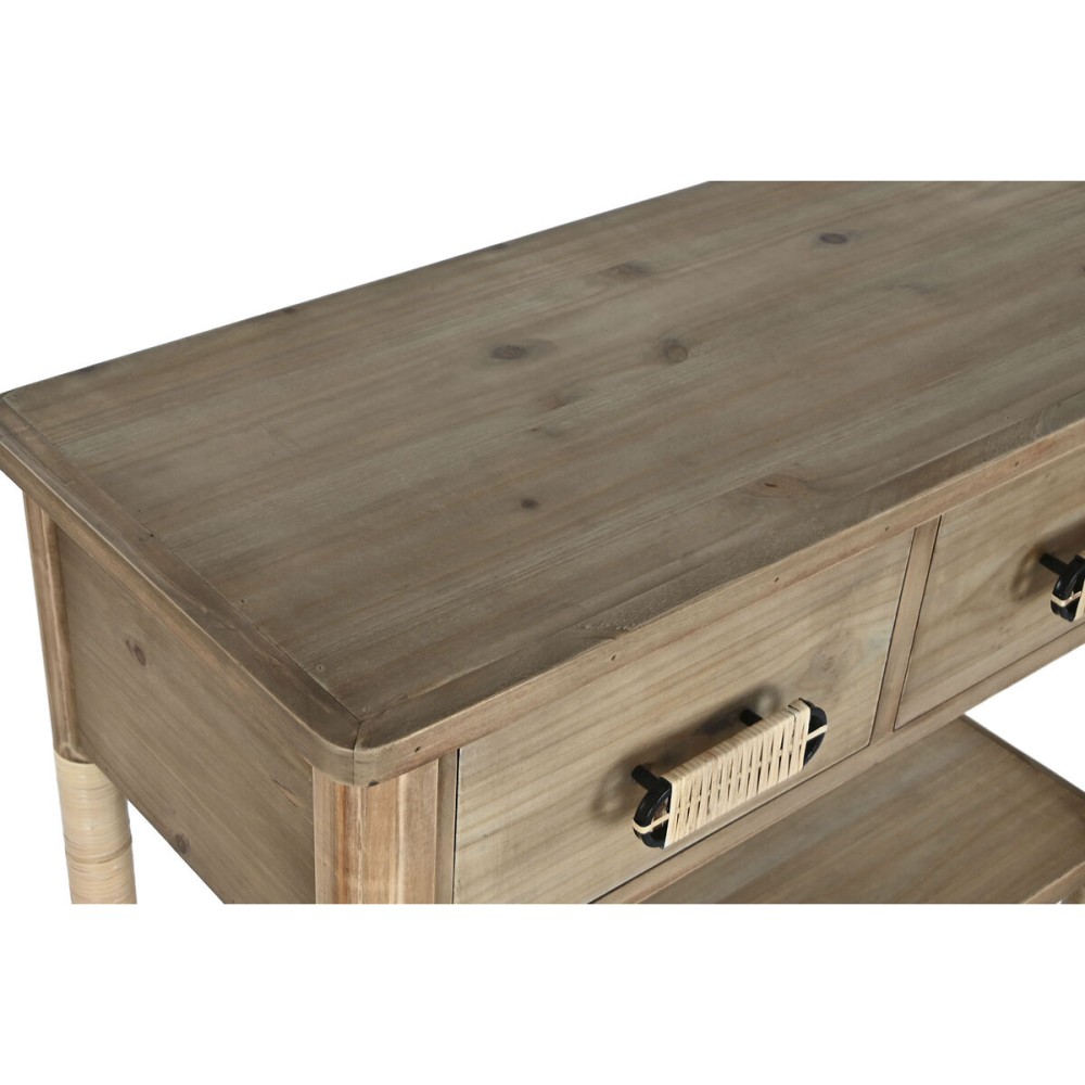 Console Home ESPRIT Marron Clair Corde Sapin 80 x 35,5 x 90 cm