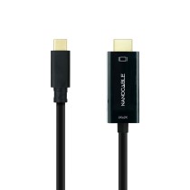 USB-C zu HDMI-Kabel NANOCABLE 10.15.5132 Schwarz 1,8 m 4K Ultra HD