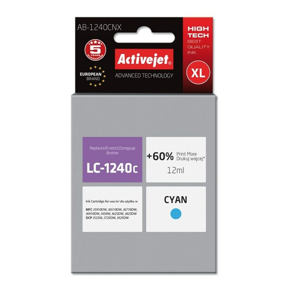 Original Ink Cartridge Activejet AB-1240CNX Cyan