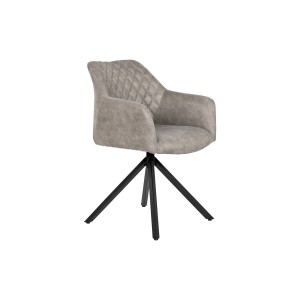 Chair DKD Home Decor Black Grey 55 x 58 x 83 cm