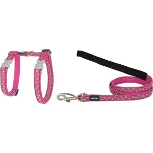 Dog Harness Red Dingo On Hot 21-35 cm Pink