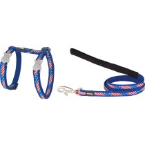 Dog Harness Red Dingo US Flag 21-35 cm Blue