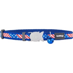 Collier pour chat Red Dingo US Flag 20-32 cm Bleu