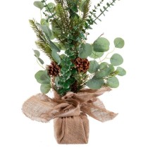 Décorations de Noël Vert Naturel Plastique Fibre Ananas 63,5 cm