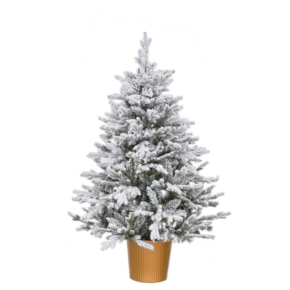 Sapin de Noël Doré Polyéthylène Enneigé 58 x 58 x 90 cm