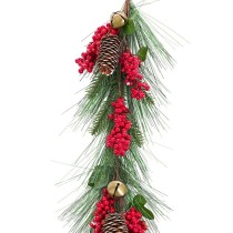 Weihnachtsgirlande Rot grün Kunststoff Ananas 140 cm