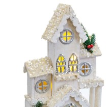 Décorations de Noël Blanc Bois Maison 24 x 11 x 39 cm