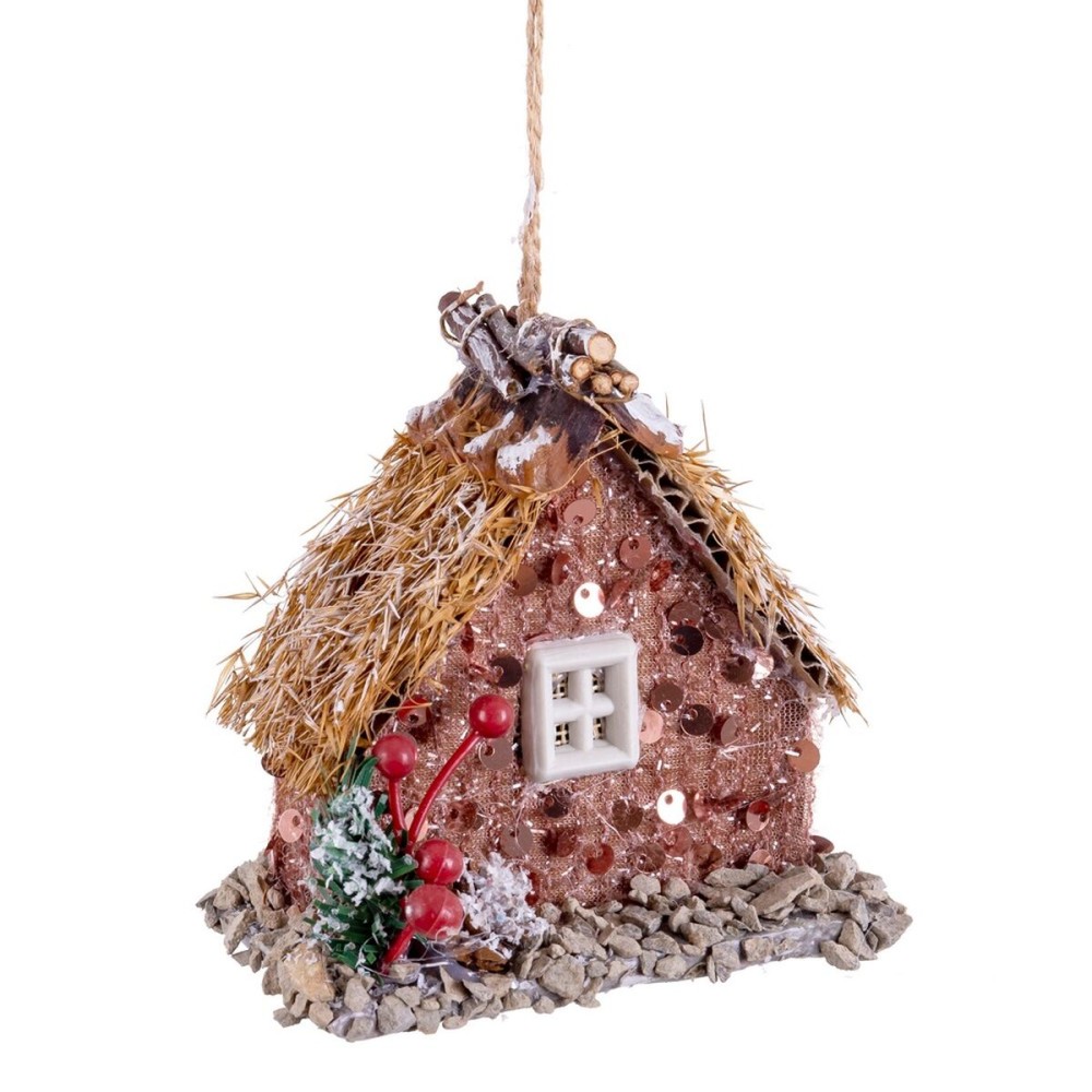 Christmas bauble Multicolour Natural Polyfoam House 9 x 5 x 9,5 cm