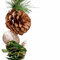 Christmas garland Golden Natural Plastic Foam Pineapples 150 cm