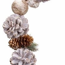 Christmas garland White Golden Plastic Foam Pineapples 150 cm