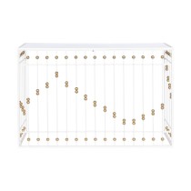 Console Home ESPRIT White Golden Mirror 120 x 40 x 80 cm