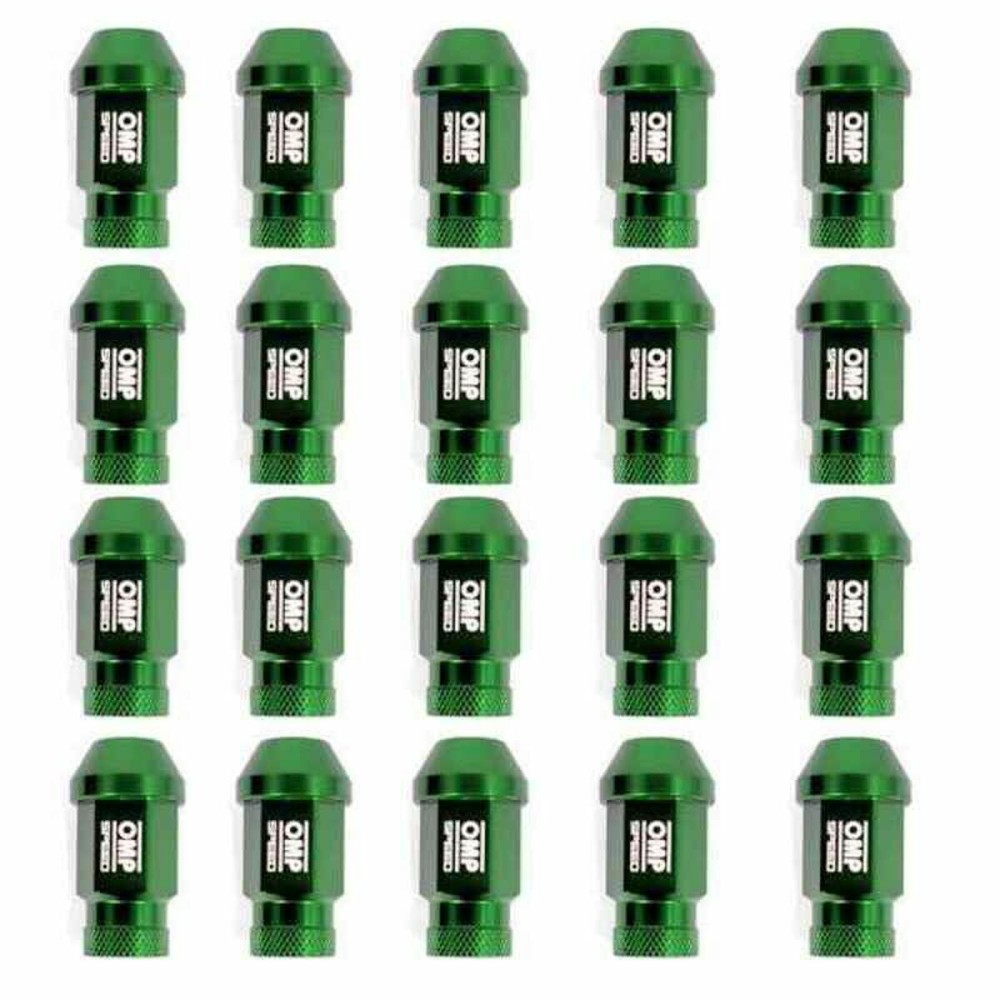 Set Nuts OMP ELE20026 40 mm M12 x 1,25 20 uds Green (Refurbished A+)