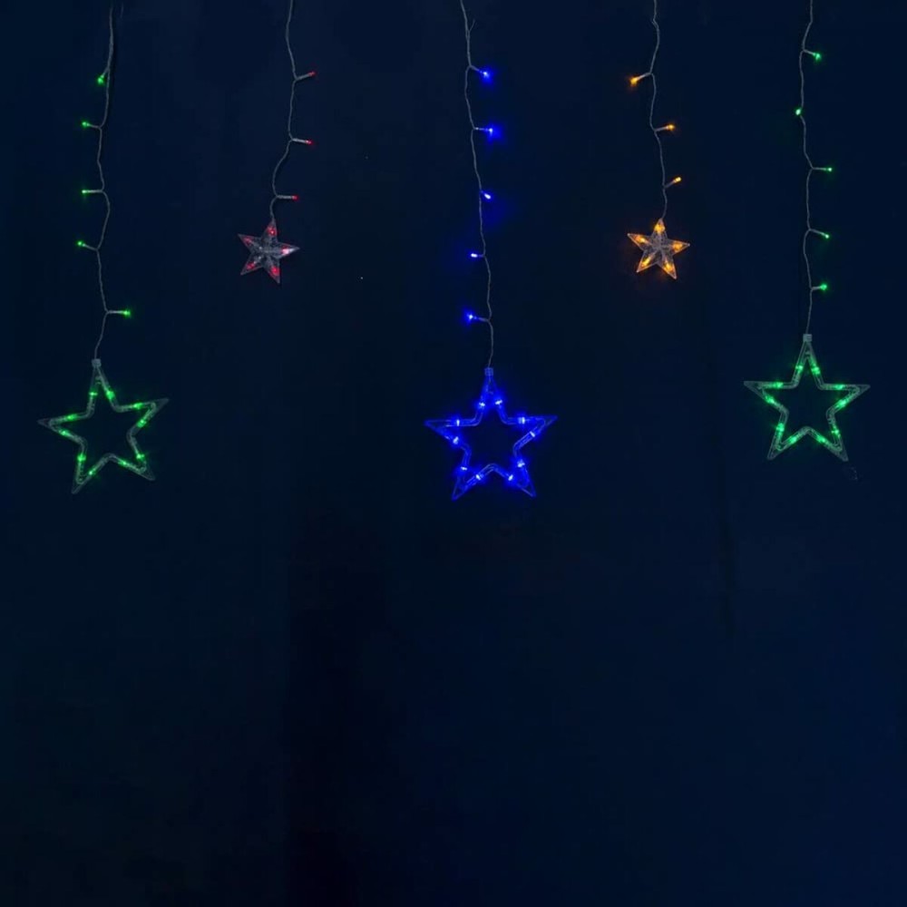 LED Curtain Lights Multicolour Stars