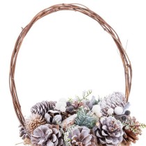 Weihnachtsschmuck Bunt Rattan Kunststoff Foam Ananas Korb 21 x 21 x 30 cm