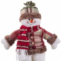 Décorations de Noël Multicouleur Métal Tissu Bonhomme de Neige 33 cm