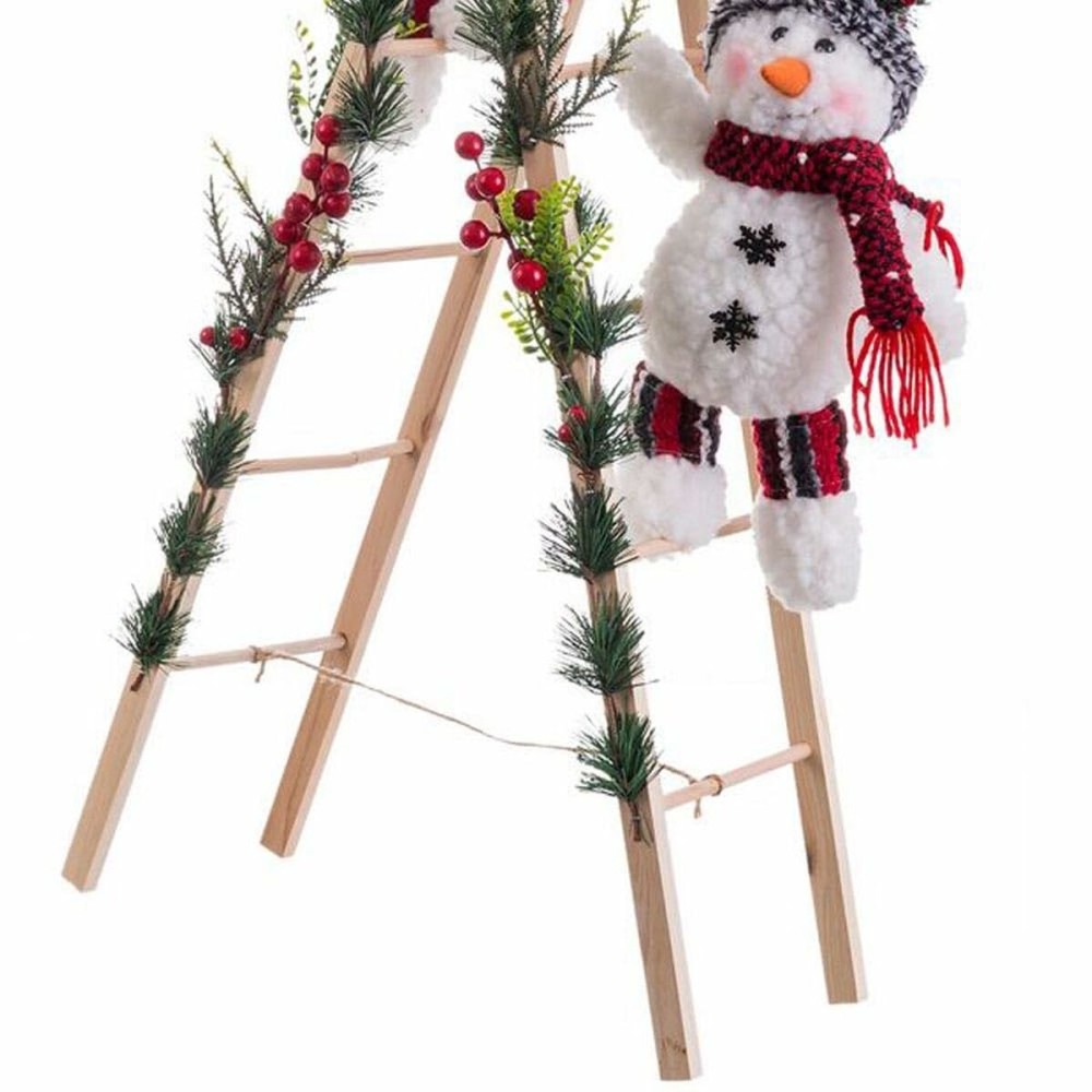 Weihnachtsschmuck Bunt Holz Stoff Schneemann 30 x 15 x 76 cm