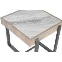 Table d'appoint Home ESPRIT Blanc Gris Naturel Métal 50 x 50 x 50 cm