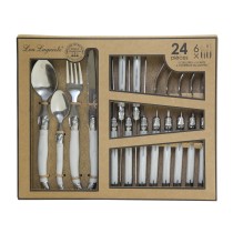 Besteck-Set Lou Laguiole Rustic 24 Stücke zweifarbig Metall