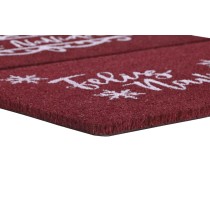 Paillasson DKD Home Decor Blanc Rouge PVC Fibres de coco 60 x 40 x 1,5 cm (2 Unités)