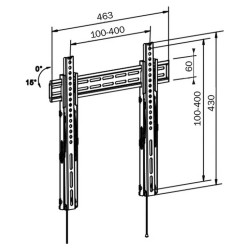 Support de TV TM Electron TMSLC130S 32"-47" 30 Kg