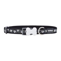 Hundehalsband Red Dingo STYLE DIAMOND 15 mm x 24-36 cm Schwarz