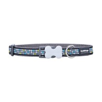 Dog collar Red Dingo STYLE MODERN ON COOL GREY 15 mm x 24-36 cm