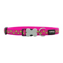 Hundehalsband Red Dingo STYLE STARS LIME ON HOT PINK 15 mm x 24-36 cm